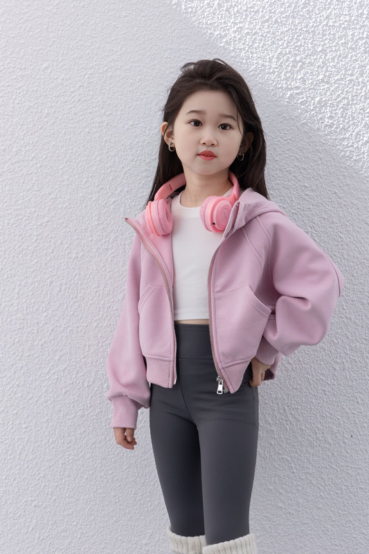 Lulu Oversized Full-Zip Hoodie - Whispers Pink