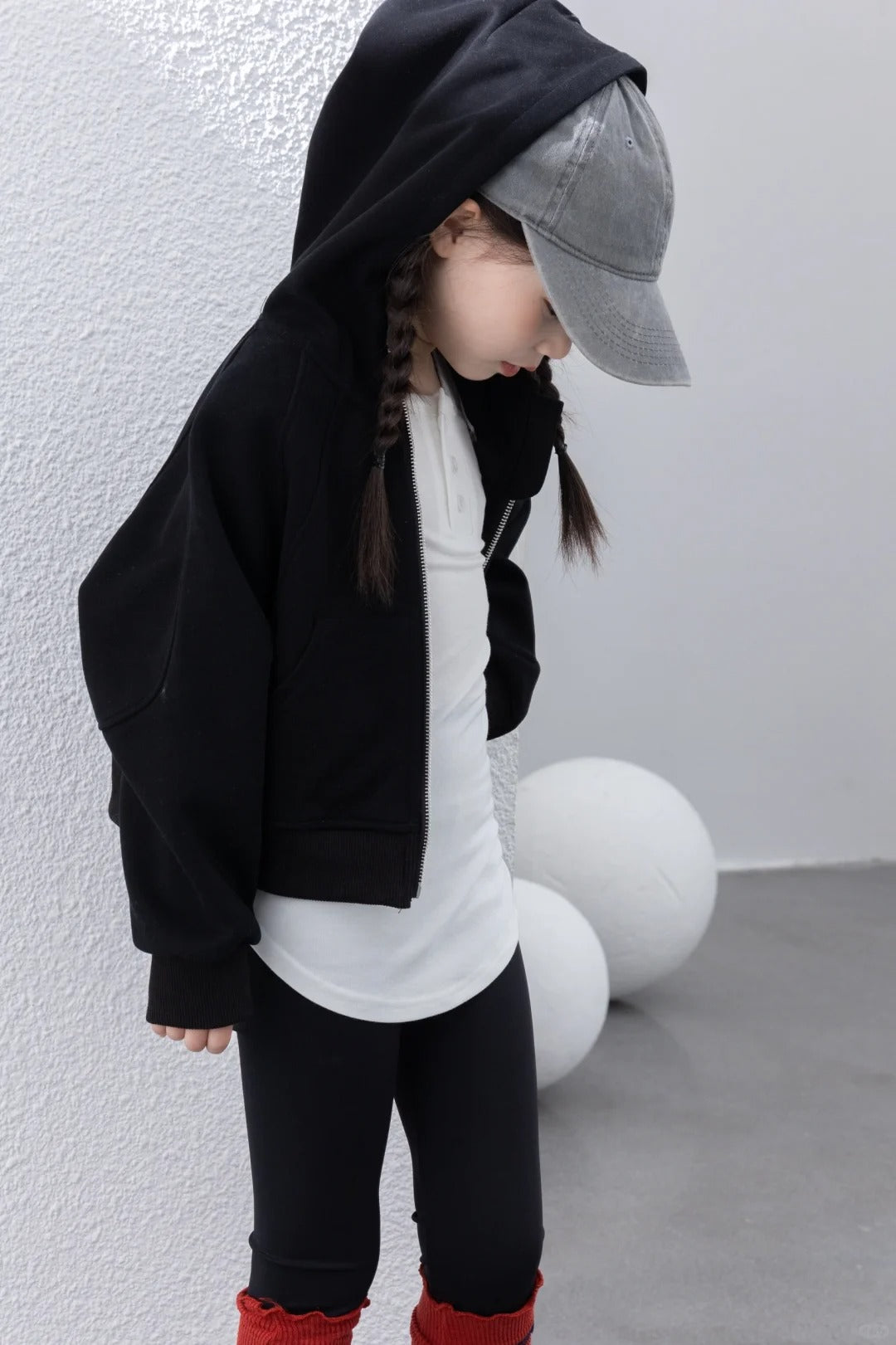 Lulu Oversized Full-Zip Hoodie - Shadows Black