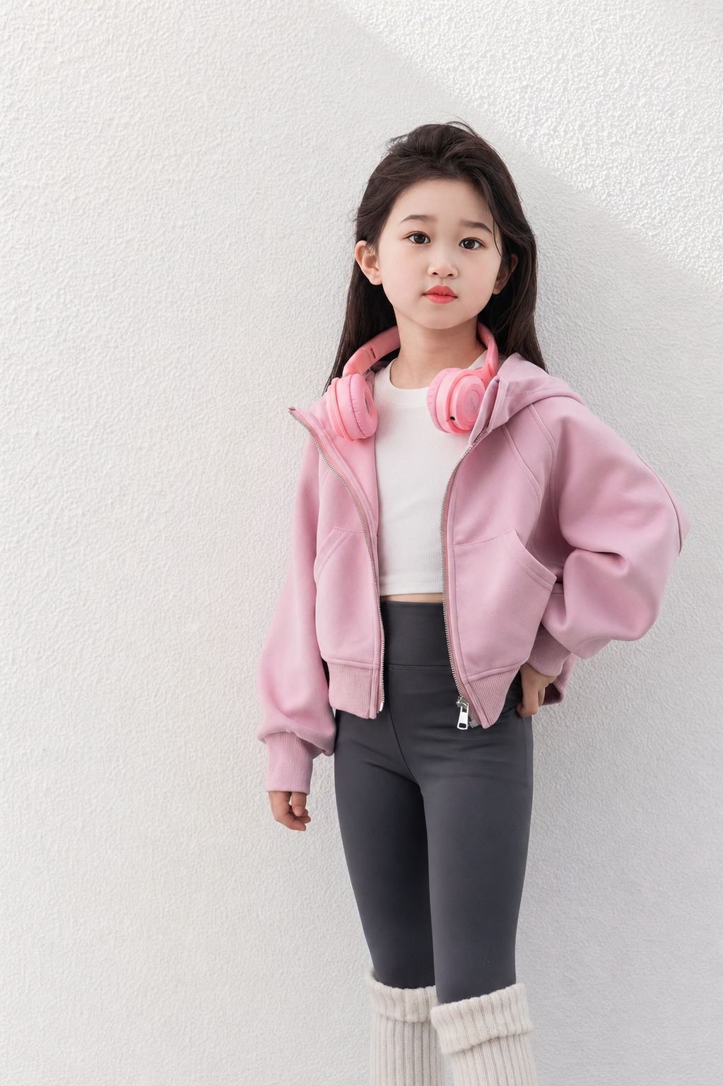 Clara Girls pink hoodie outfit